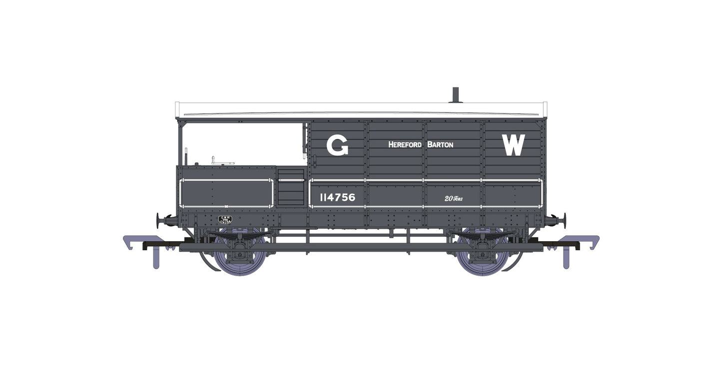 Rapido 918001 GWR Dia. AA20 ‘Toad’ No. 114765, Hereford Barton, GW grey (large), OO Gauge *LAST ONE**