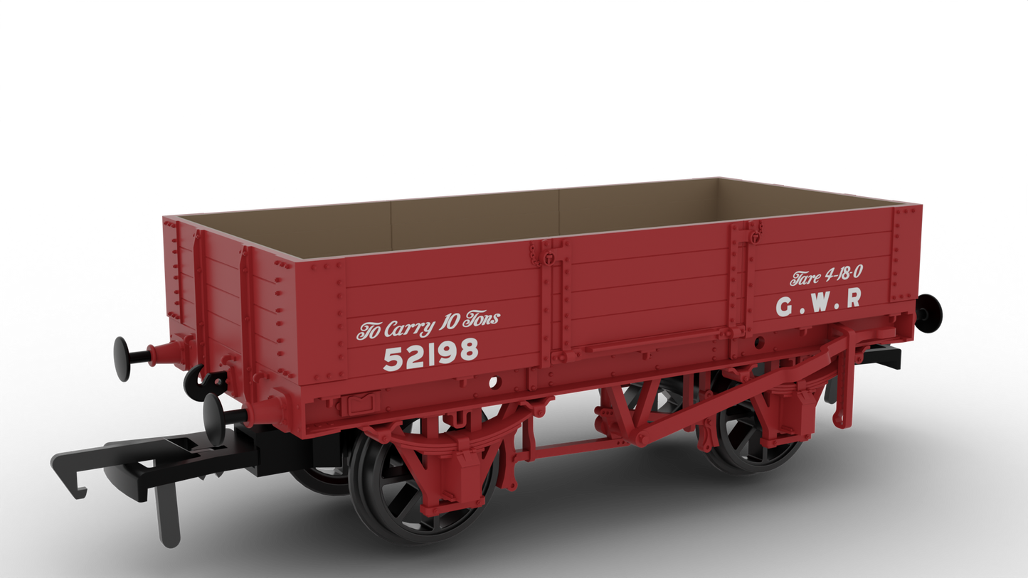 Rapido 925010 GWR Four-Plank Open No.52198 (GWR Red), OO Gauge *PRE ORDER £29.66*