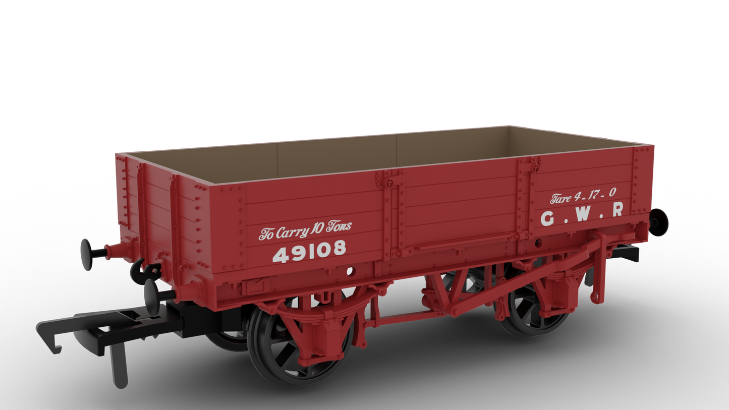 Rapido 925011 GWR Four-Plank Open No.49108 (GWR Red), OO Gauge *PRE ORDER £29.66*