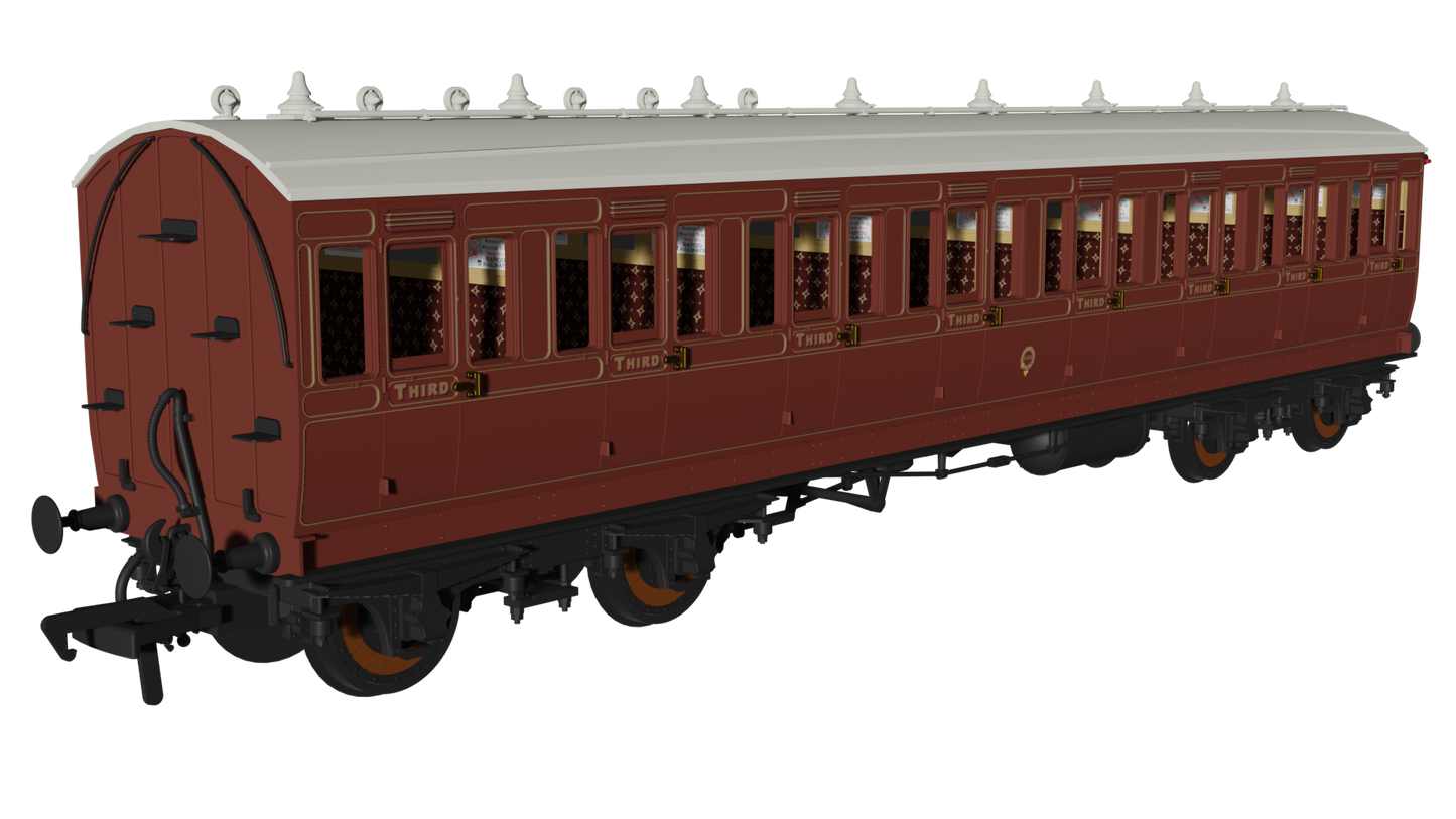 Rapido 978203 LBSC Mahogany 'Evolution' Non-Corridor Third No.538, OO Gauge *PRE ORDER £59.46*