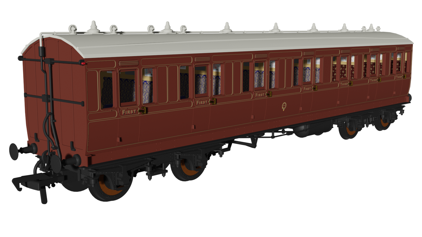 Rapido 978204 LBSC Mahogany 'Evolution' Non-Corridor Composite No.264, OO Gauge *PRE ORDER £59.46*