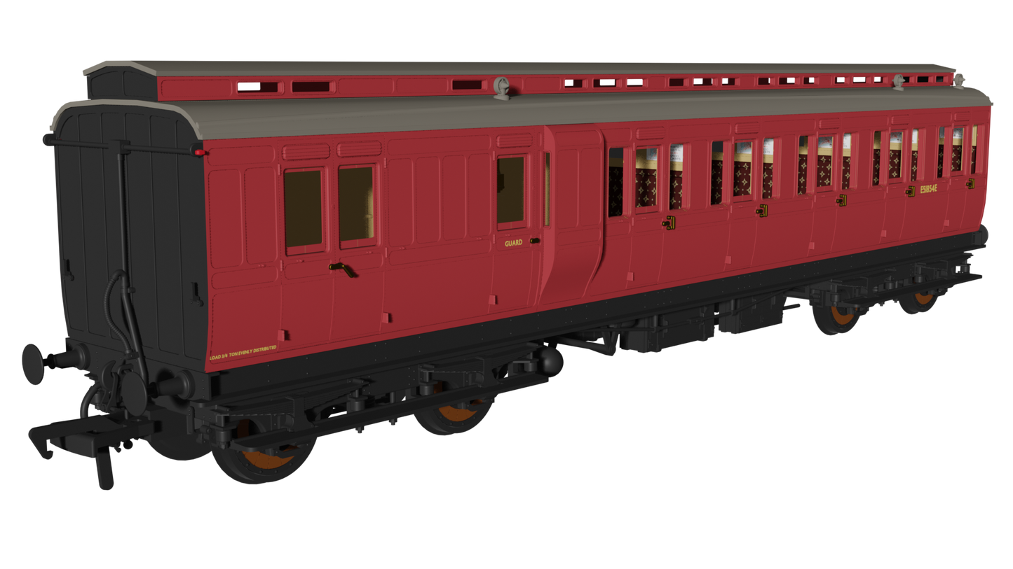 Rapido 978226 BR Crimson 'Evolution' Non-Corridor Carriage Brake Third No.E51854E, OO Gauge *PRE ORDER £59.46*