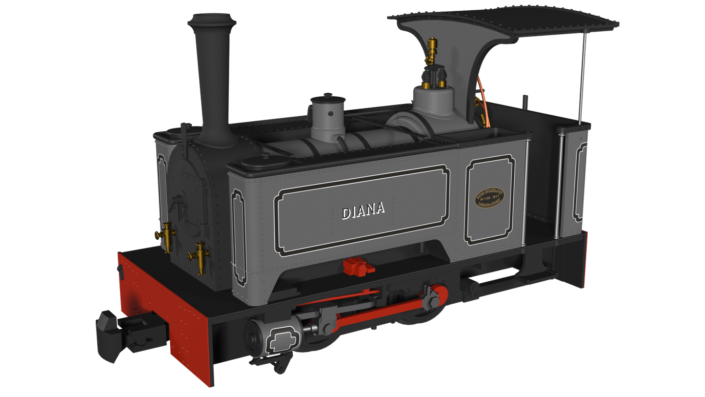 Rapido 986501 Kerr Stuart Sirdar 'Diana', Lined Grey, DCC Fitted, OO9 Gauge *PRE ORDER £152.96*