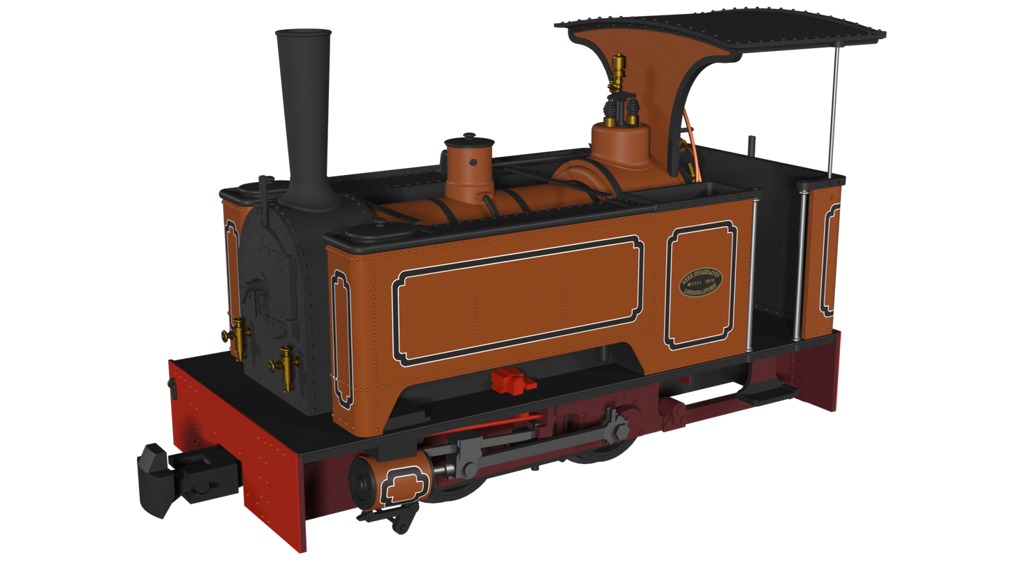 Rapido 986505 Kerr Stuart Sirdar, Lined Burnt Orange, DCC Fitted, OO9 Gauge *PRE ORDER £152.96*