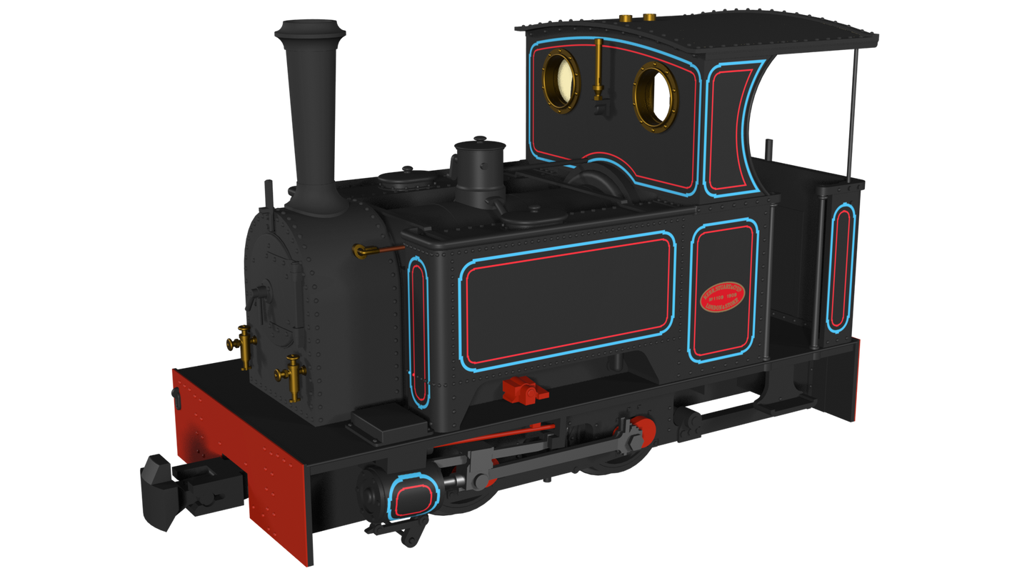 Rapido 986701 Kerr Stuart 'What If' Short Tank Sirdar, Penrhyn Lined Black, DCC Fitted, OO9 Gauge *PRE ORDER £152.96*