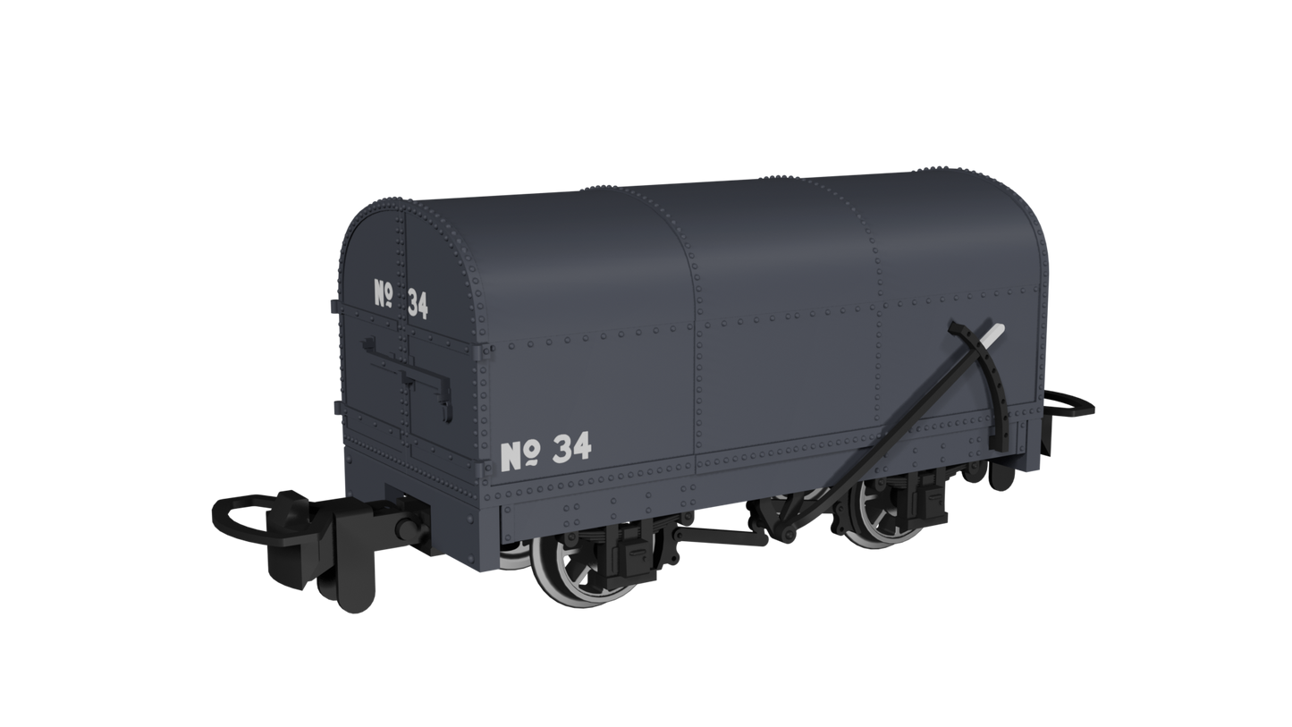 Rapido 990203 Gunpowder Van, Plain Dark Grey No.34, OO9 Gauge *PRE ORDER £25.16*