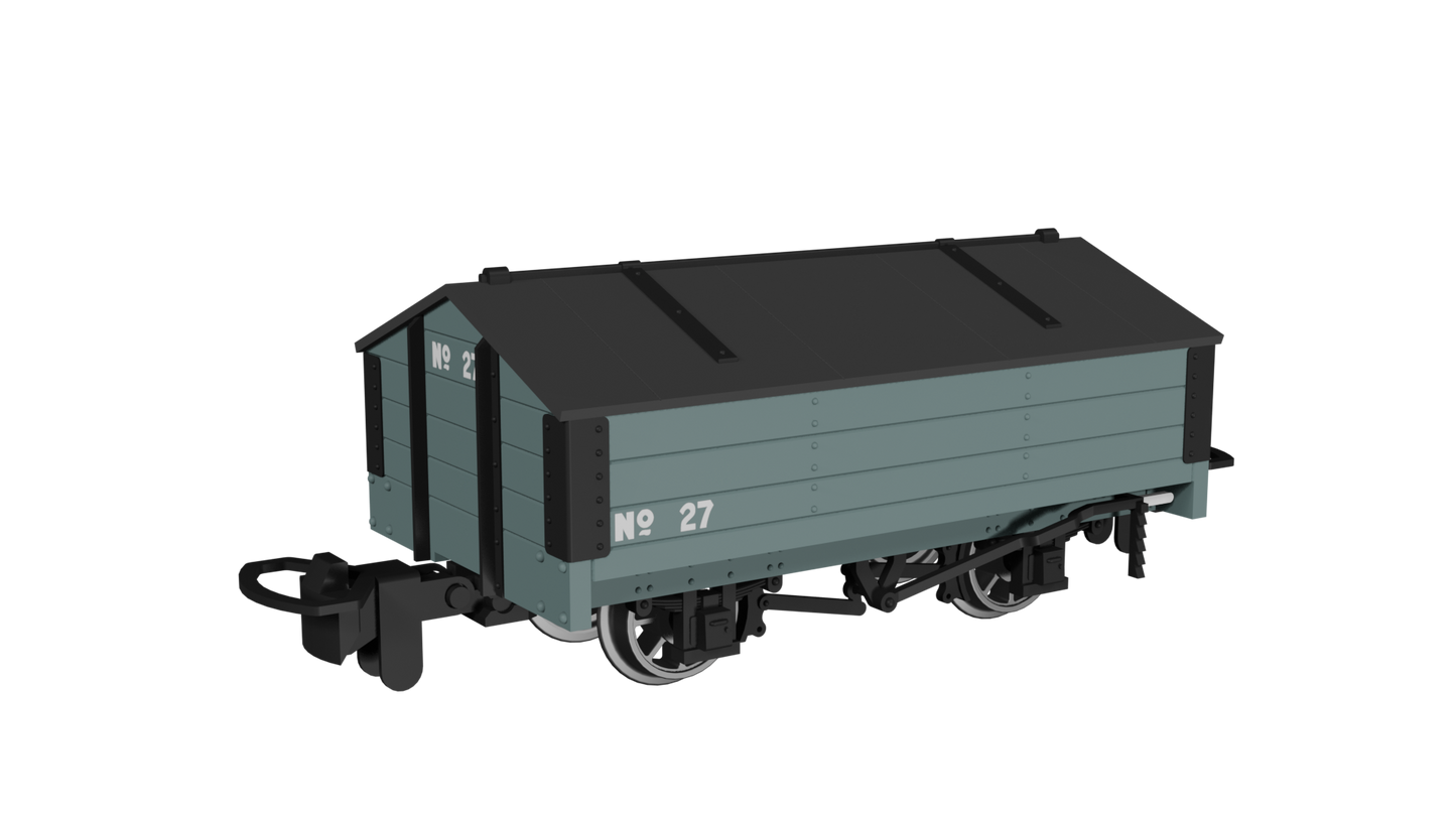 Rapido 990403 Peaked Roof Van, Plain Grey No.27, OO9 Gauge *PRE ORDER £23.36*