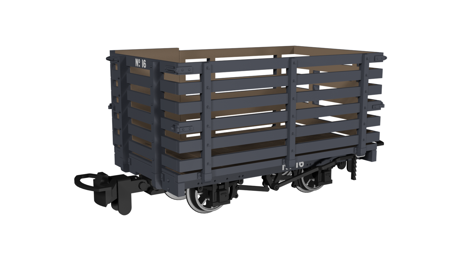 Rapido 990602 Livestock Wagon, Plain Dark Grey No.16, OO9 Gauge *PRE ORDER £25.16*