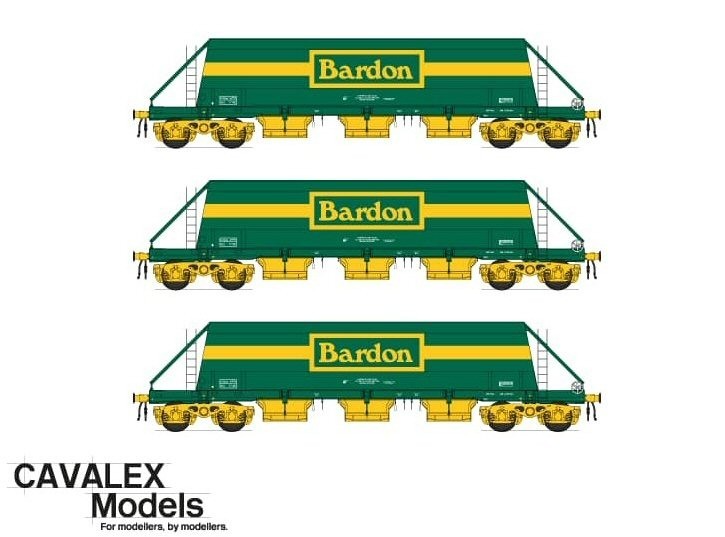 Cavalex CM JG010B (BHQ) TP (A) PHA/JGA Wagon * 3, 17135/17138/17146, Bardon Hill Quarries, OO Gauge