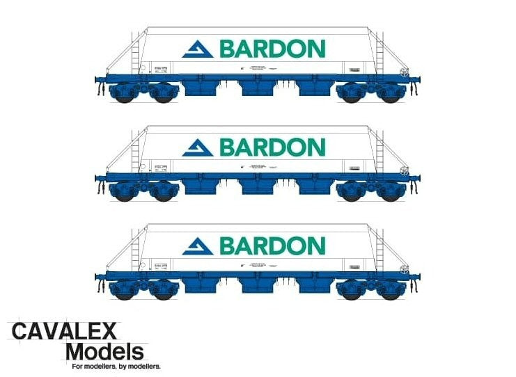 Cavalex CM JG010B (BA) TP (A) PHA/JGA Wagon * 3, 17130/17142/17145, Bardon Aggregates, OO Gauge