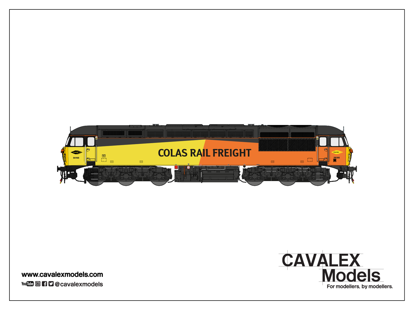 Cavalex CM - 56105 – CR SF Class 56, 56105 Colas Railfreight, DCC SOUND, OO Gauge *PRE ORDER £289.95*