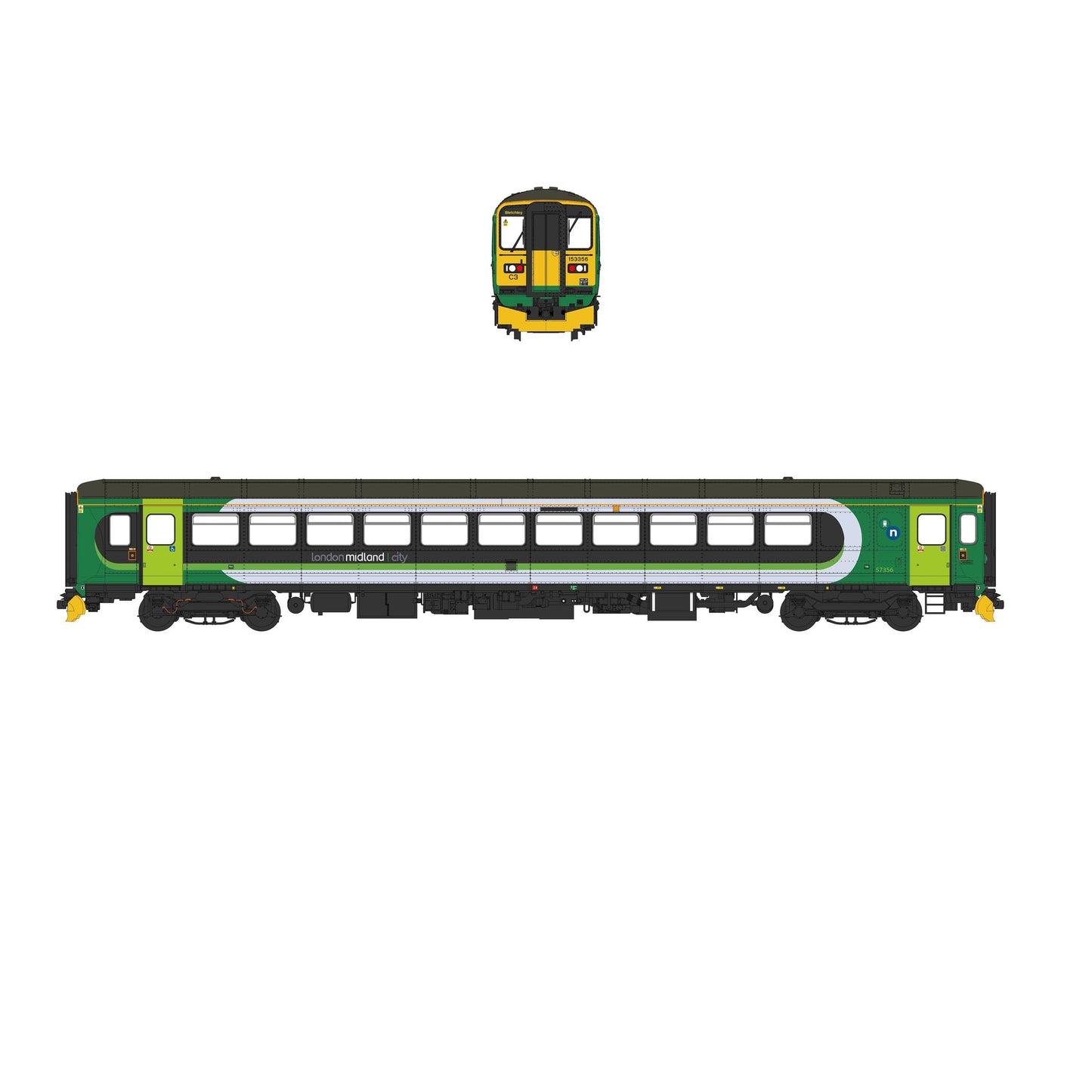 Accurascale ACC3508-DCC x Heljan Class 153 - London Midland City - 153356 - OO Scale - DCC Sound Fitted *PRE ORDER £269.99*