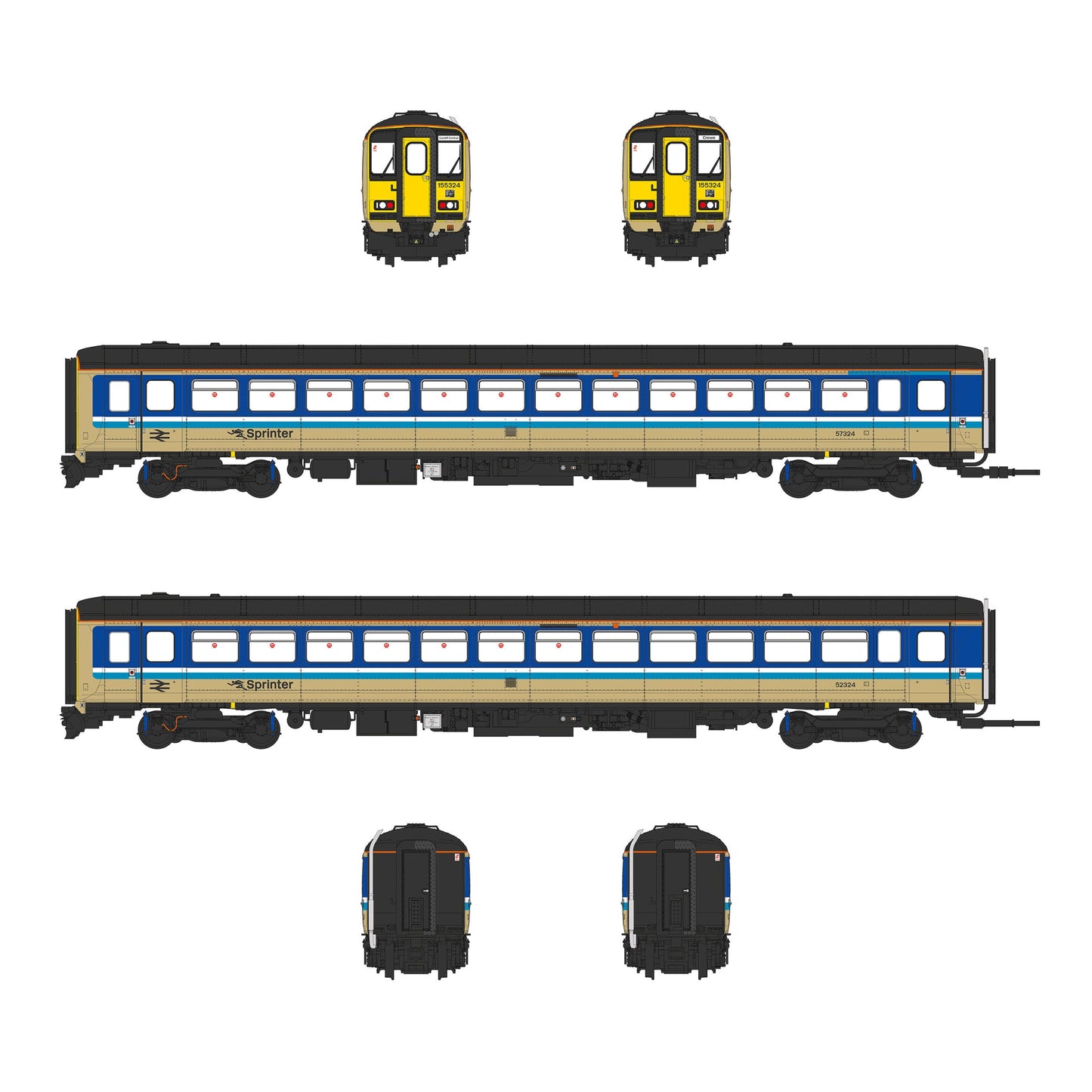 Accurascale ACC3517-DCC x Heljan Class 155 - Provincial - 155324 - OO Scale - DCC Sound Fitted *PRE ORDER £319.98*