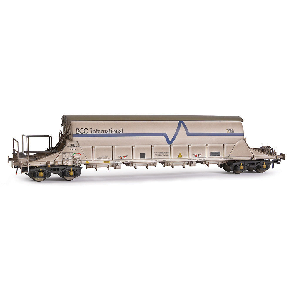 EFE Rail E87017 PBA Tiger Wagon TRL 11620 ECC Int'l White, Wthrd, OO Gauge *LAST FEW*