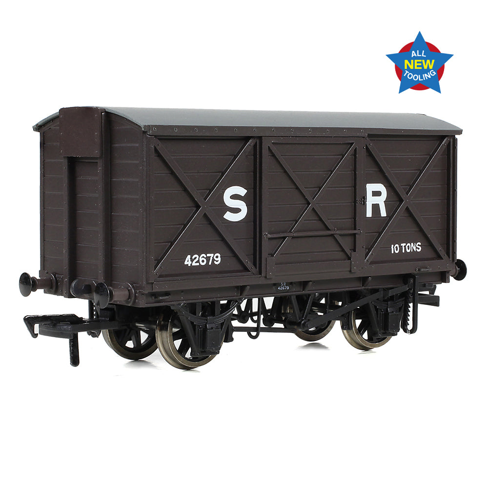 EFE Rail E87053 LSWR 10T Ventilated Van SR Brown (Early), OO Gauge
