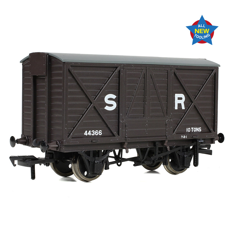 EFE Rail E87056 LSWR 10T Ventilated Van SR Brown (Early), OO Gauge