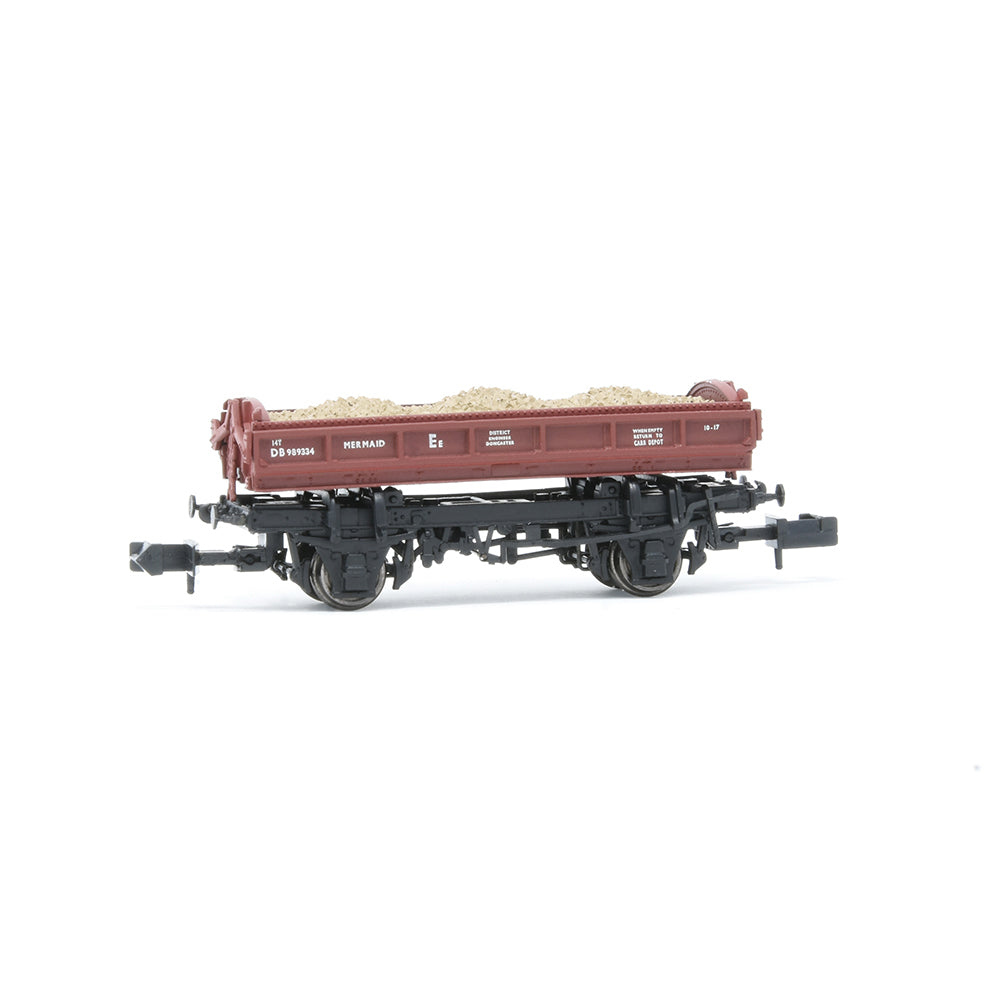 EFE Rail E87515 14T 'Mermaid' Side Tipping Ballast Wagon Gulf Red, N Gauge *LAST ONE*