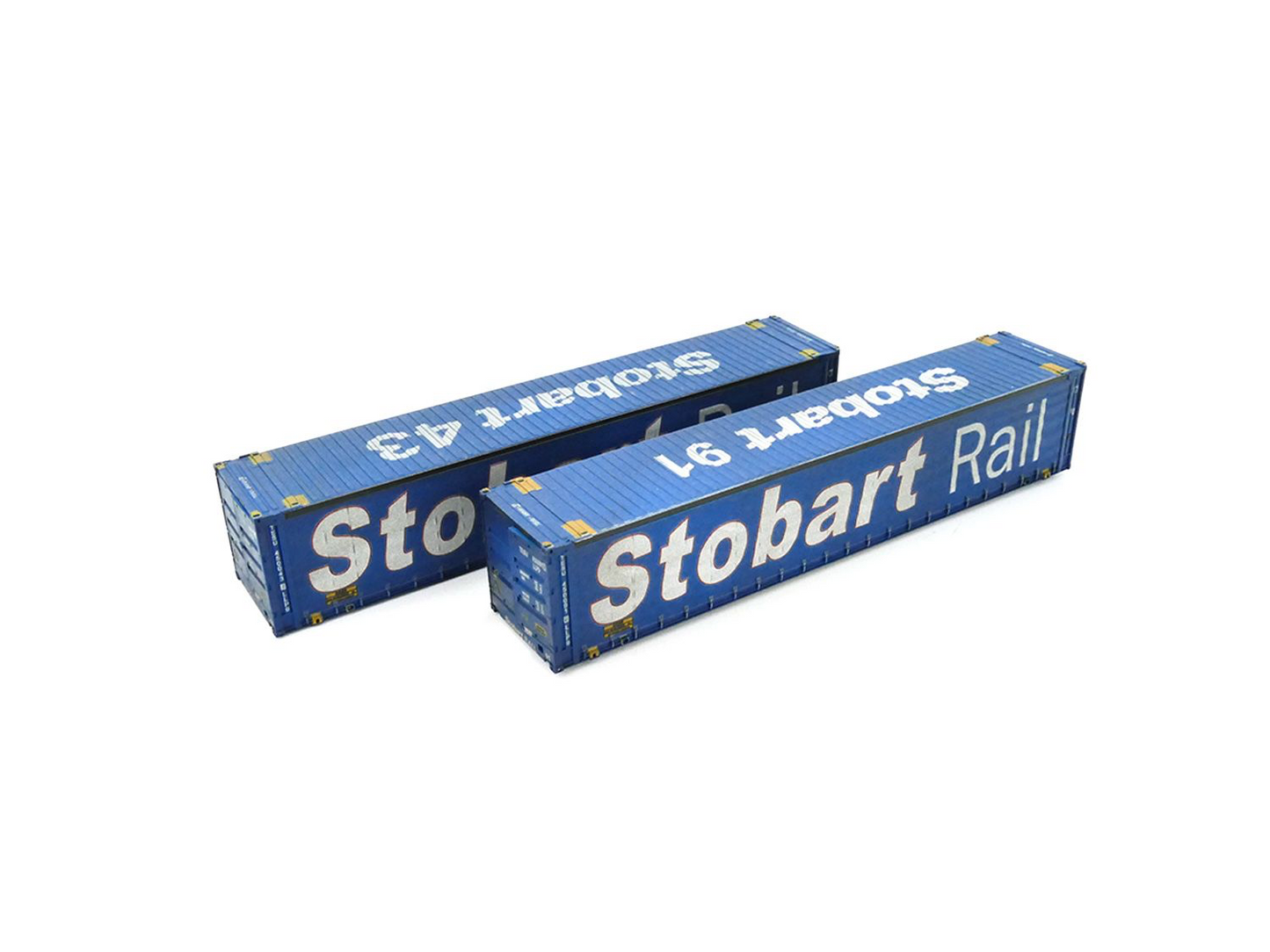 Dapol 4F-028-155 45ft Curtain Container Set (2) Tesco Weathered OO Gauge *LAST FEW*