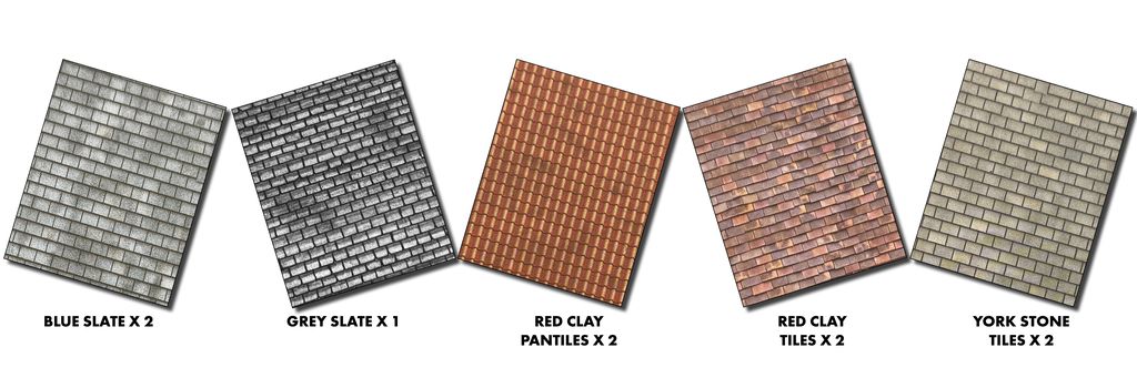 Metcalfe MO061 Roofing Tiles, OO Gauge