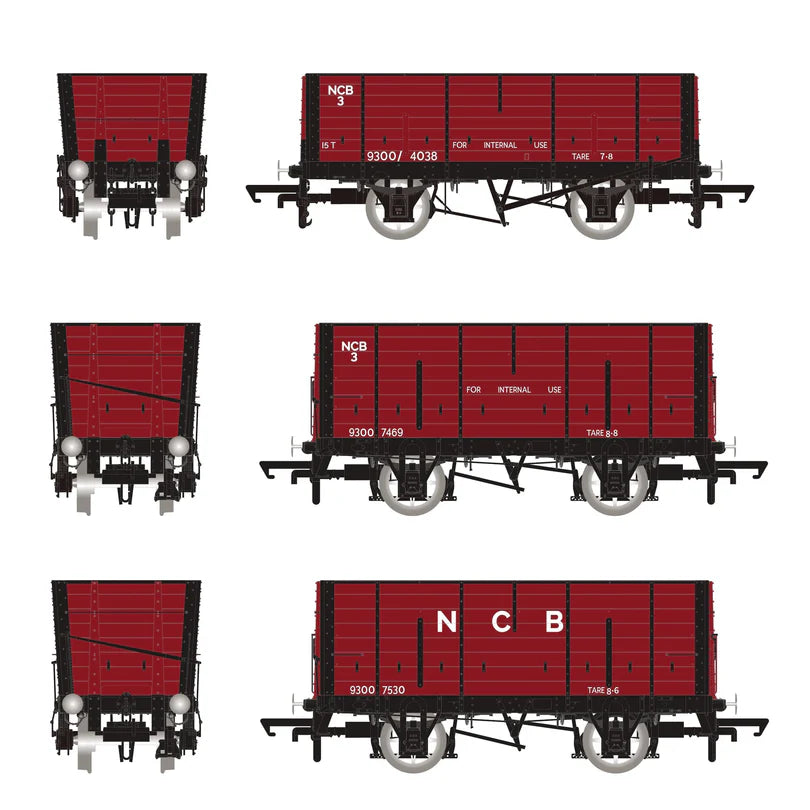 Accurascale ACC2826 P7 Hopper NCB Red Triple Pack , OO Gauge