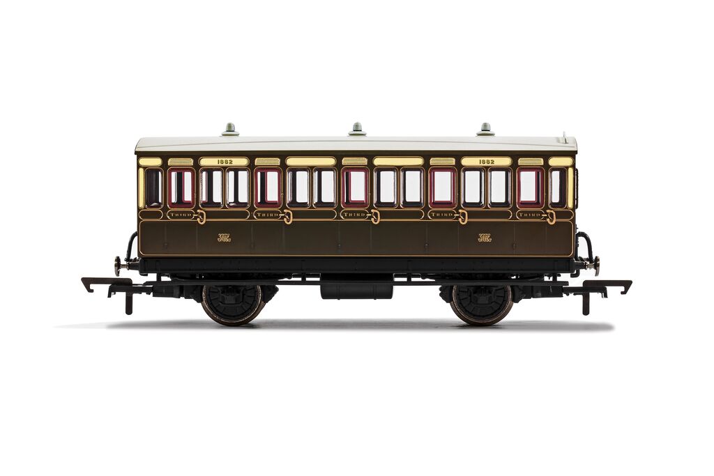 Hornby R40066A GWR, 4 Wheel Coach, 3rd Class, 1882 - Era 2/3 *LAST ONE*