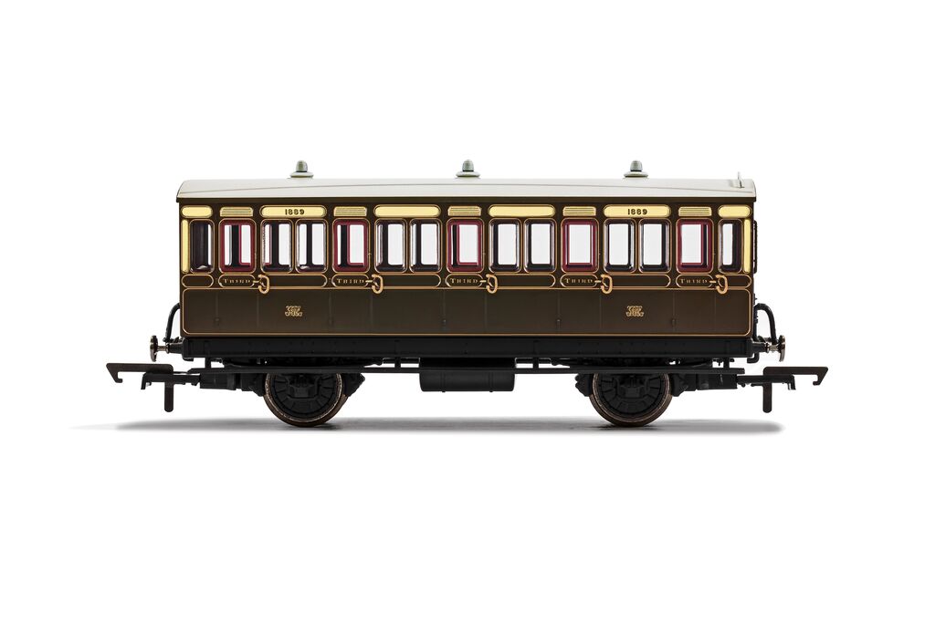 Hornby R40112 GWR, 4 Wheel Coach, 3rd Class, Fitted Lights, 1889 - Era 2/3 *LAST ONE*