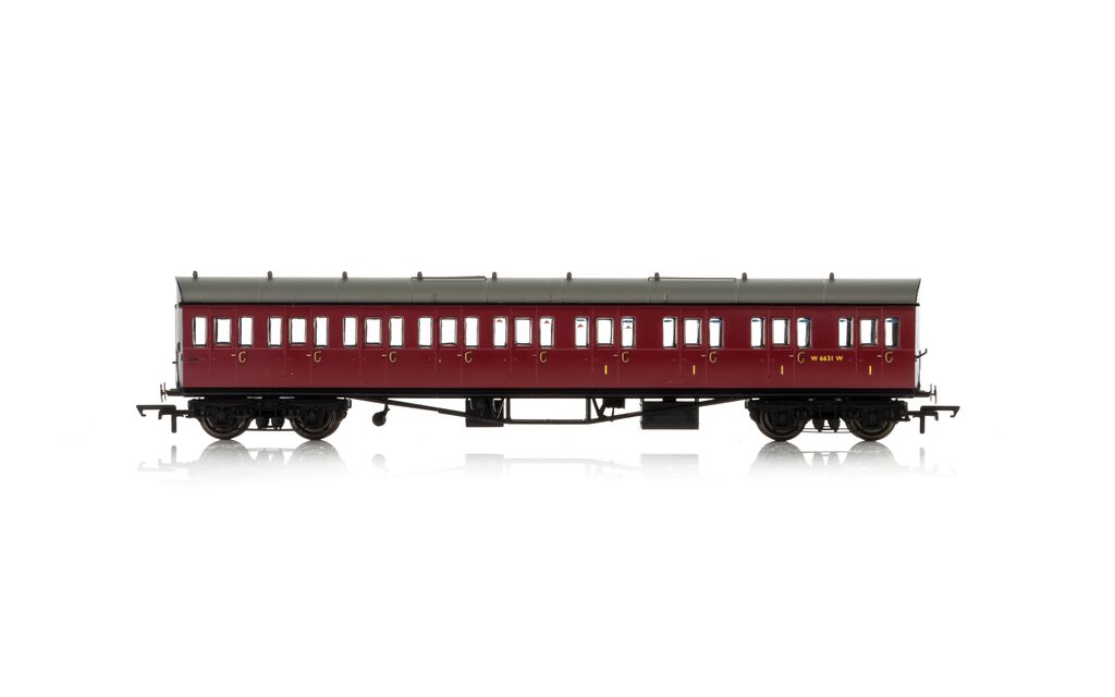 Hornby R4879A BR, Collett 57' Bow Ended E131 9 Compart / Compo (RH) *LAST ONE*