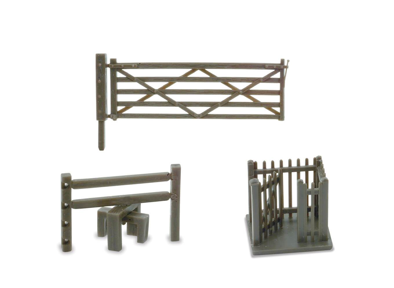 Peco NB-46 3 Field Gates, 3 Stiles and 1 Wicket Gate