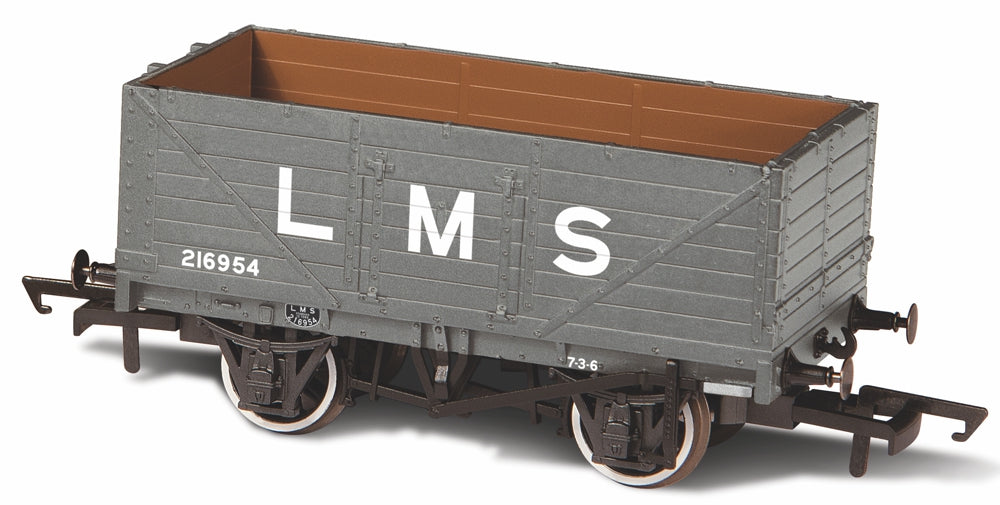Oxford Rail OR76MW7036 7 Plank Mineral Wagon, LMS216954, OO Gauge
