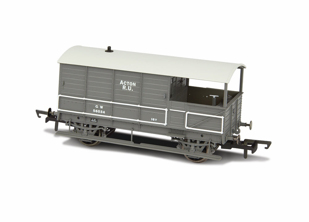 Oxford Rail OR76TOB002 Toad Brake Van GWR 4 Wheel Plated (late) Acton 56034 - OO Gauge