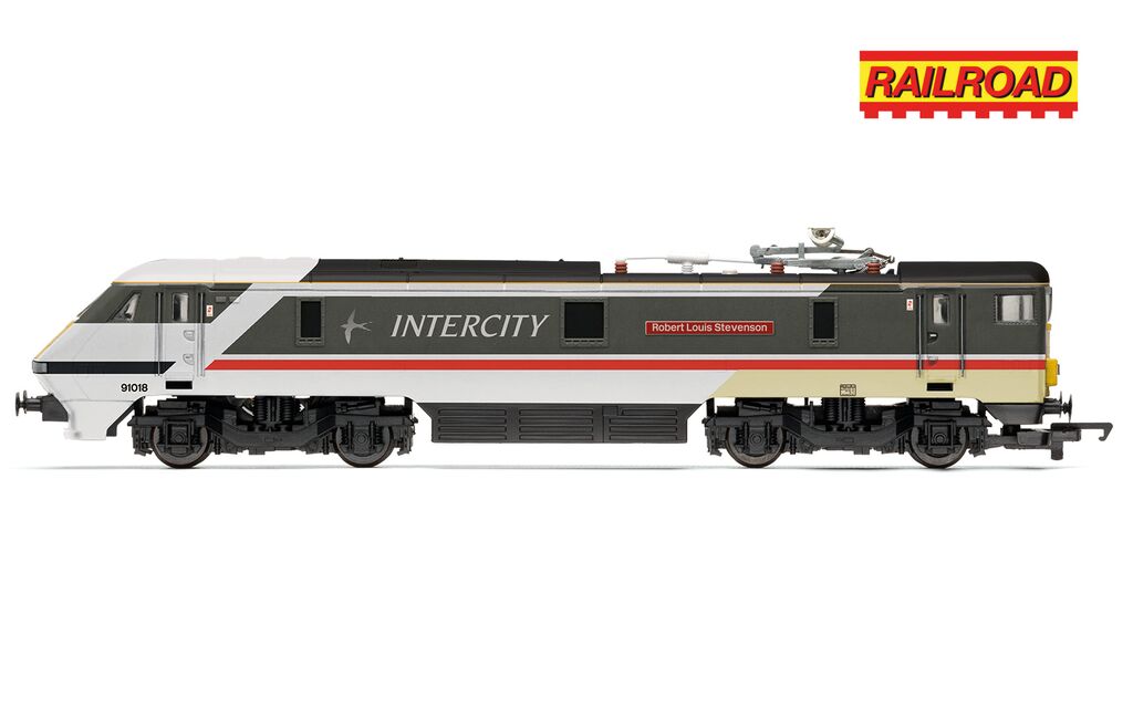 Hornby R30527 RailRoad BR Intercity Class 91 Robert Louis Stevenson 91018 OO Gauge *PRE ORDER £89.99*