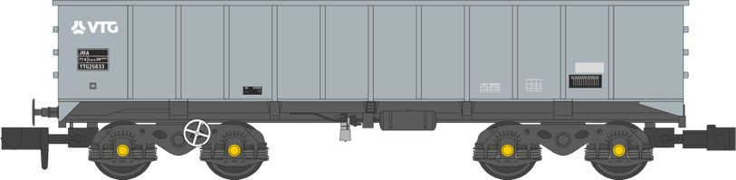 Revolution RT-JUA-VTG-541A JTA/JUA aggregate tippler wagons – VTG grey 5-pack N Gauge *PRE ORDER £199.95*