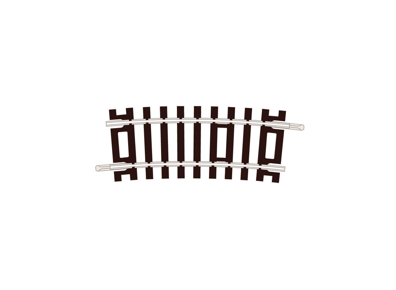 Peco ST-222 No.1 Radius Half Curve, 371mm (14in) radius