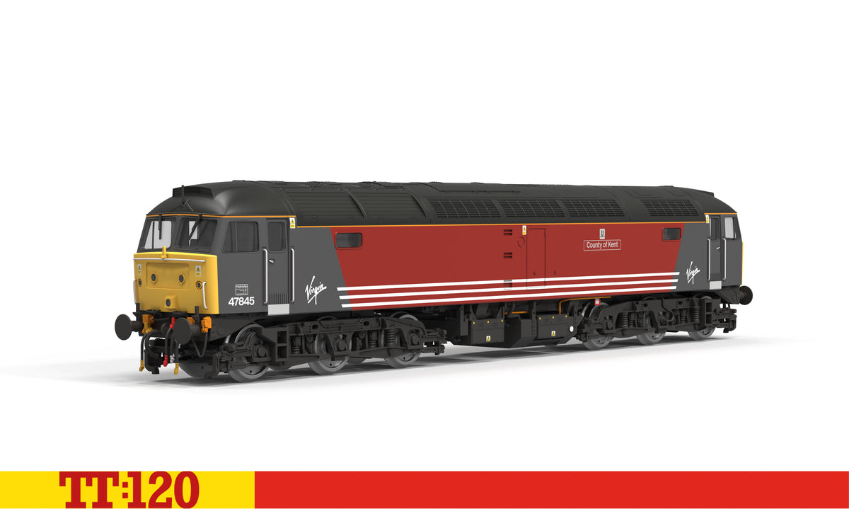 Hornby TT3098 Virgin Trains Red - Class 47 - 47845 'County of Kent' TT120 Gauge *PRE ORDER £143.99*