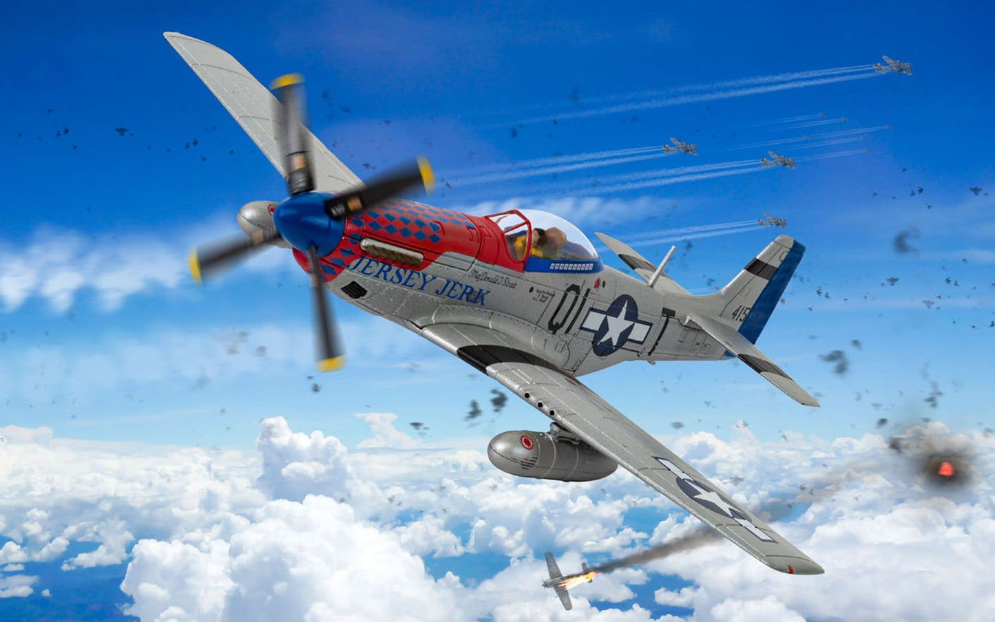 Corgi AA27708 North American P-51D Mustang 44-15152/QI-T 'Jersey Jerk'