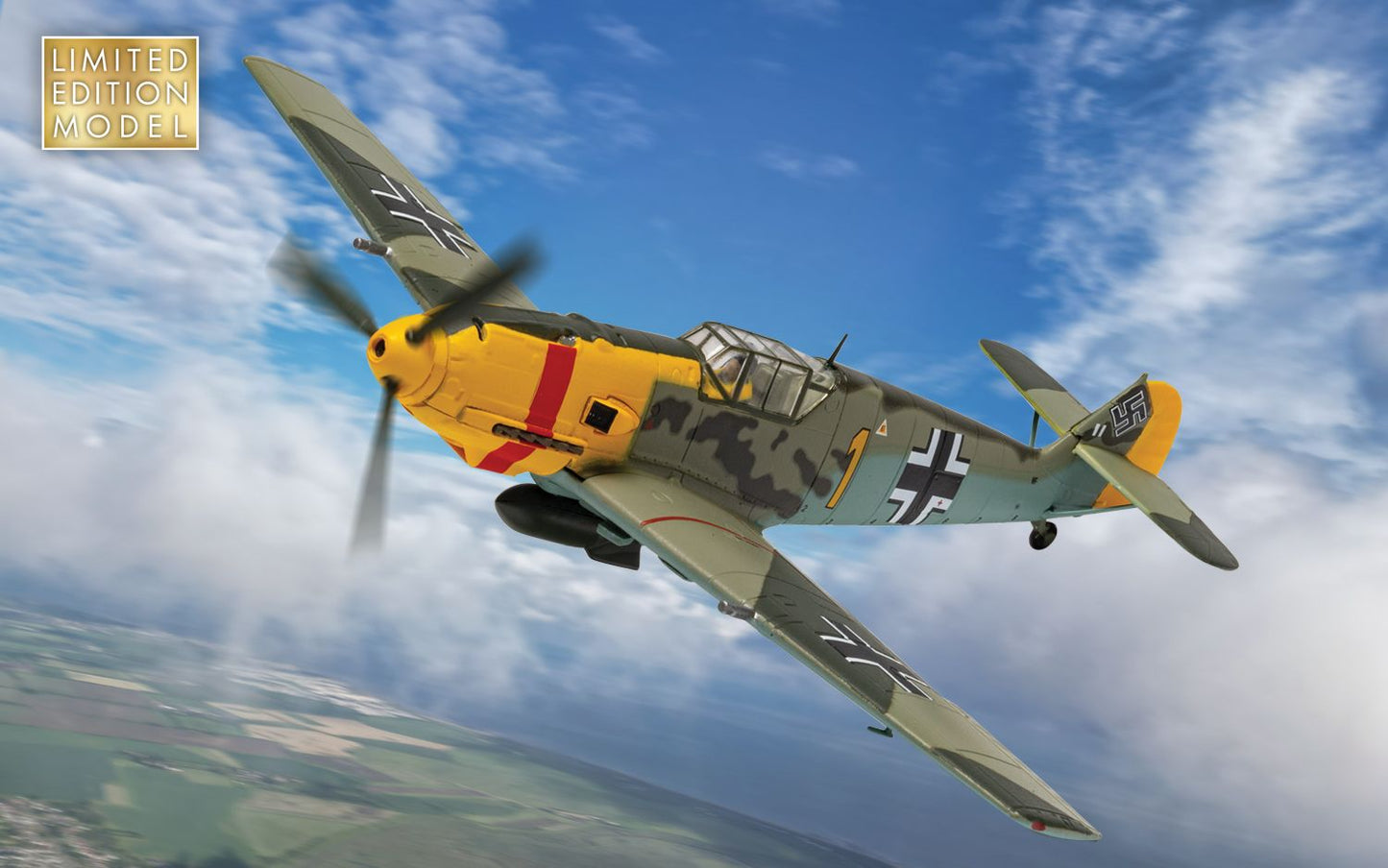Corgi AA28009 Messerschmitt Me109E-4/B - Walter Rupp - Battle of Britain 85 1:72 Scale