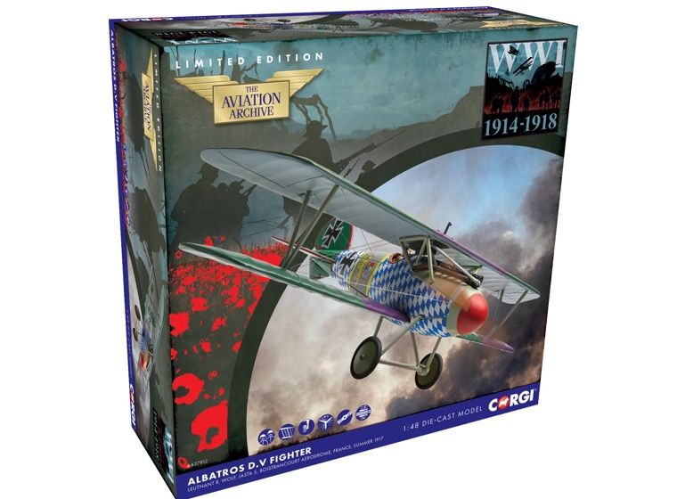 Corgi AA37812 Albatros D.V Fighter Leutnant R. Wolf, Jasta 5 - 1/72 Scale