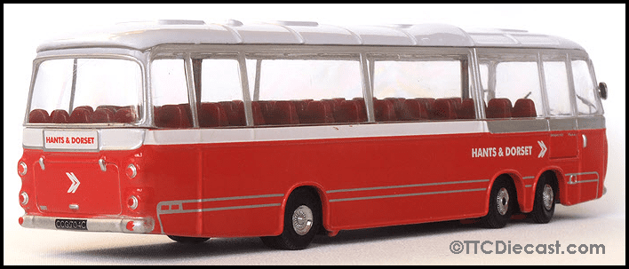 Atlas Editions 4655 122 Bedford VAL Plaxton Panorama Coach Hants & Dorset (NBC red/white livery)