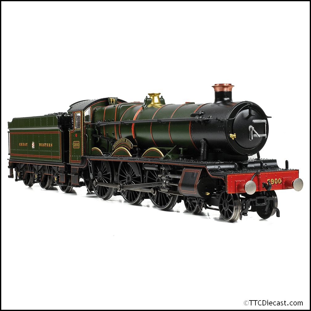 Bachmann 32-004A GWR 49XX 'Hall' 5900 'Hinderton Hall' Lined Green (GW Crest), OO Gauge