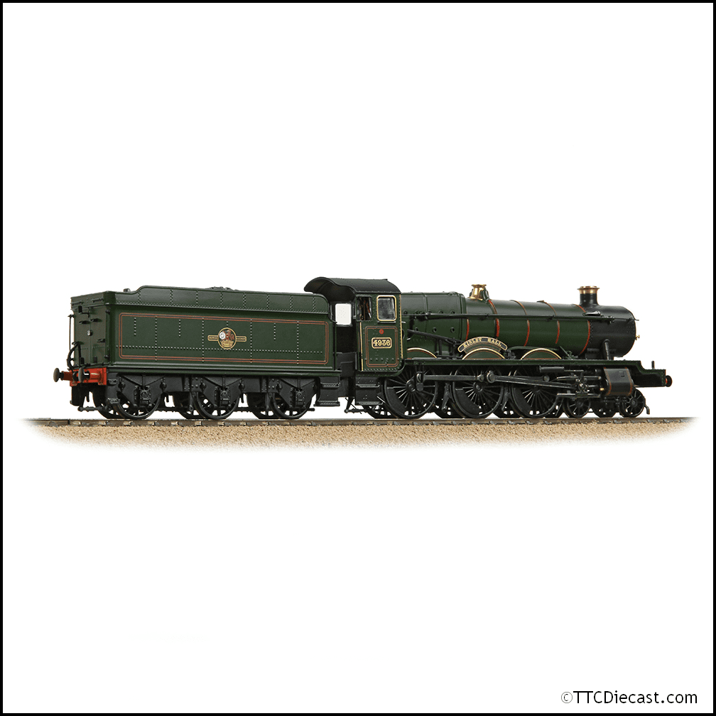 Bachmann 32-008 GWR 49XX 'Hall' 4936 'Kinlet Hall' BR Lined Green (L/C), OO Gauge