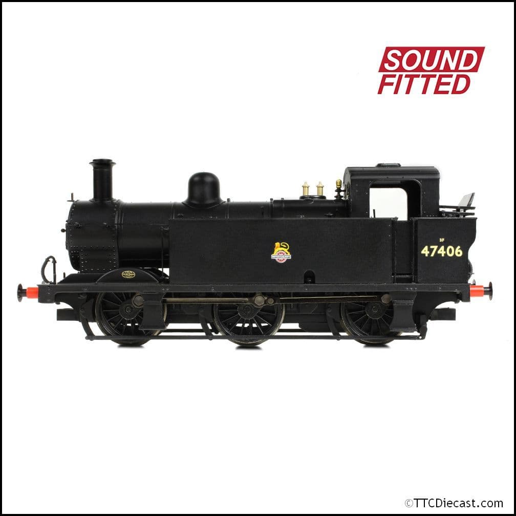 Bachmann 32-231BSF LMS Fowler 3F (Jinty) 47406 BR Black (Early Emblem), OO Gauge