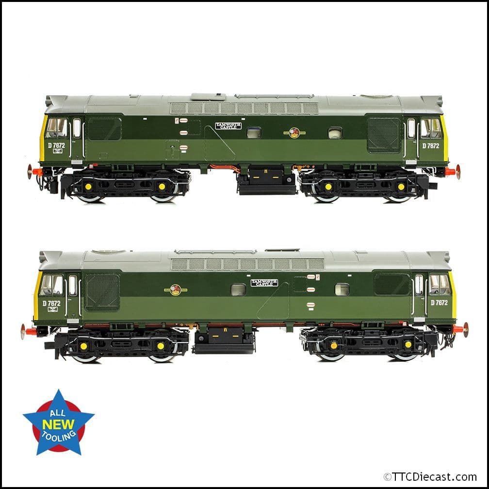 Bachmann 32-334 Class 25/3 D7672 'Tamworth Castle' BR Two-Tone Green, OO Gauge