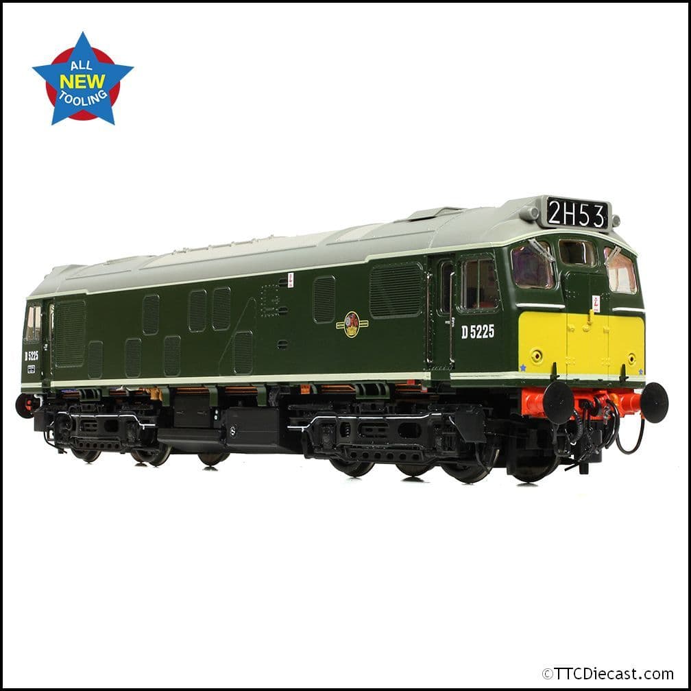 Bachmann 32-343 Class 25/1 D5225 BR Green (Small Yellow Panels), OO Gauge