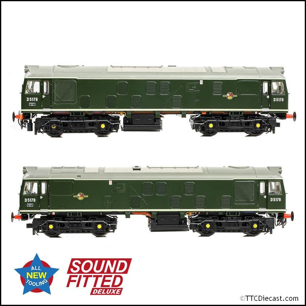 Bachmann 32-343ASFX Class 25/1 D5179 BR Green (Small Yellow Panels), OO Gauge