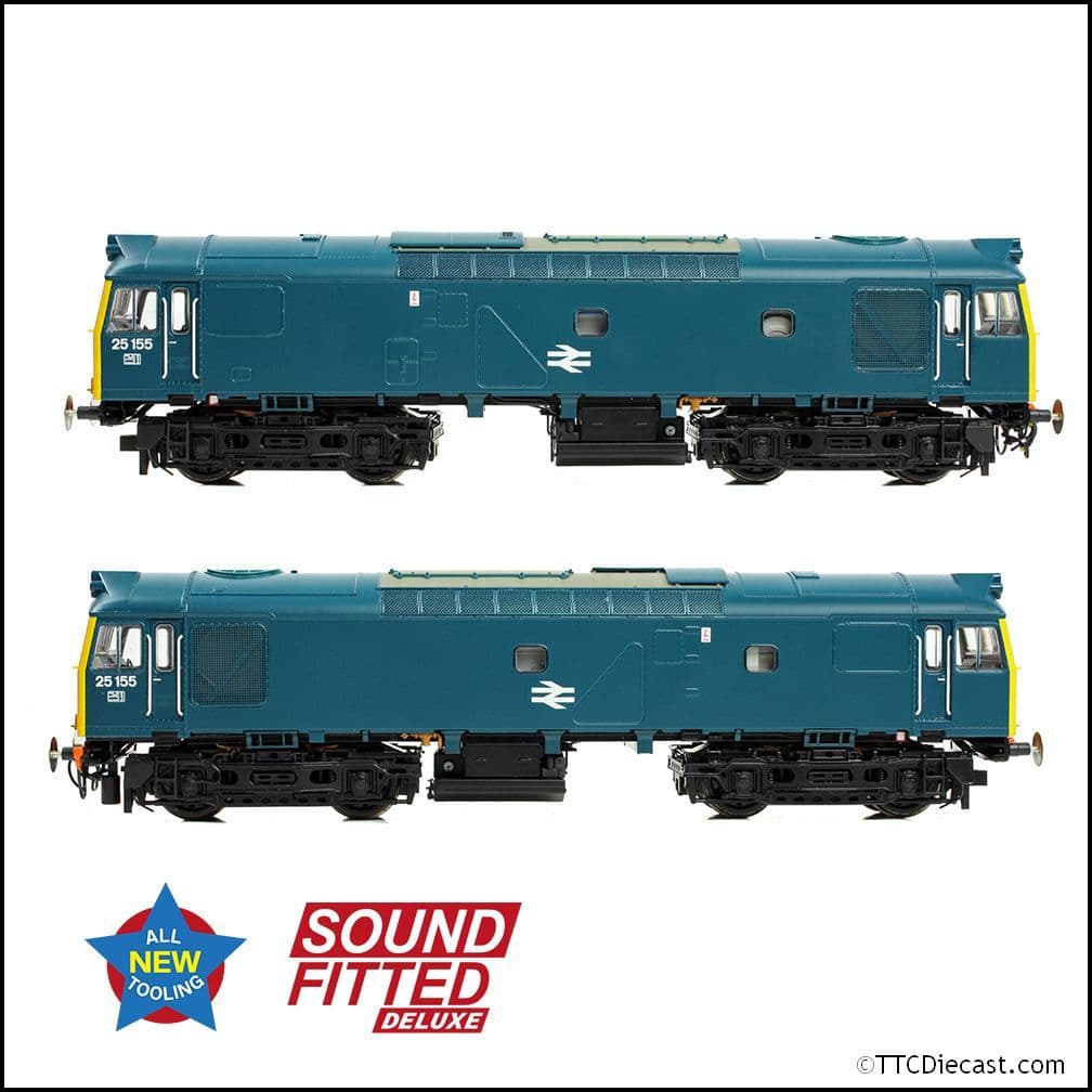 Bachmann 32-345SFX Class 25/2 25155 BR Blue, OO Gauge