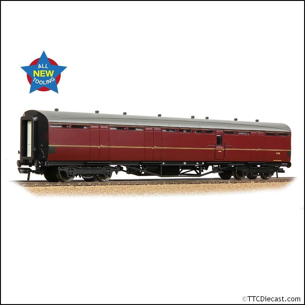 Bachmann 34-362 LNER Thompson Full Brake BR Maroon, OO Gauge