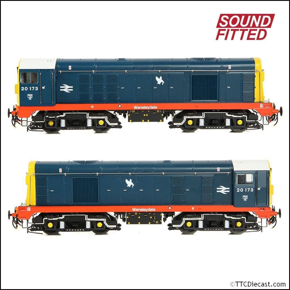 Bachmann 35-358SF Class 20 Headcode Box 20173 'Wensleydale' BR Blue (Red Solebar), OO Gauge