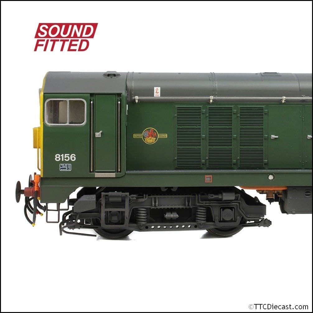 Bachmann 35-360SF Class 20/0 Headcode Box 8156 BR Green (Full Yellow Ends) Weathered, OO Gauge