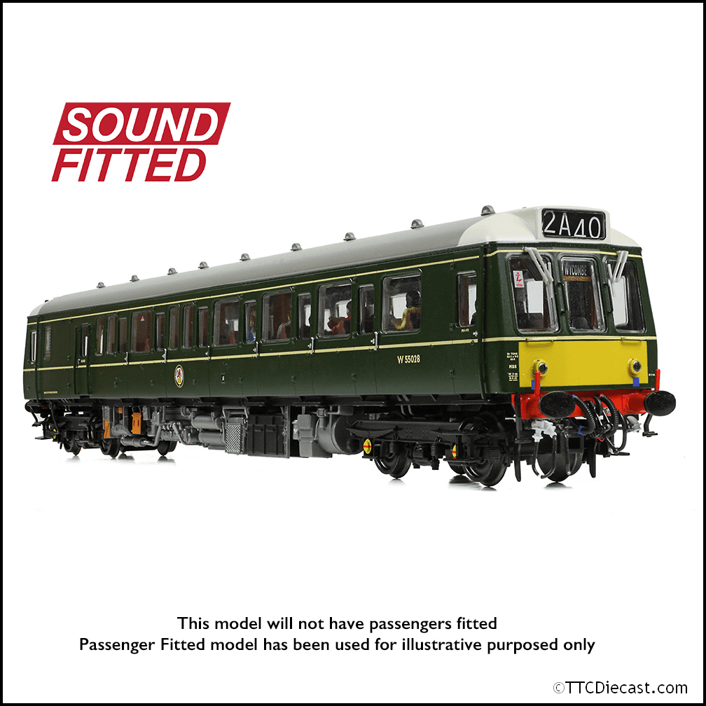 Bachmann 35-528SF Class 121 Single-Car DMU W55028 BR Green (SYP), OO Gauge *LAST FEW*