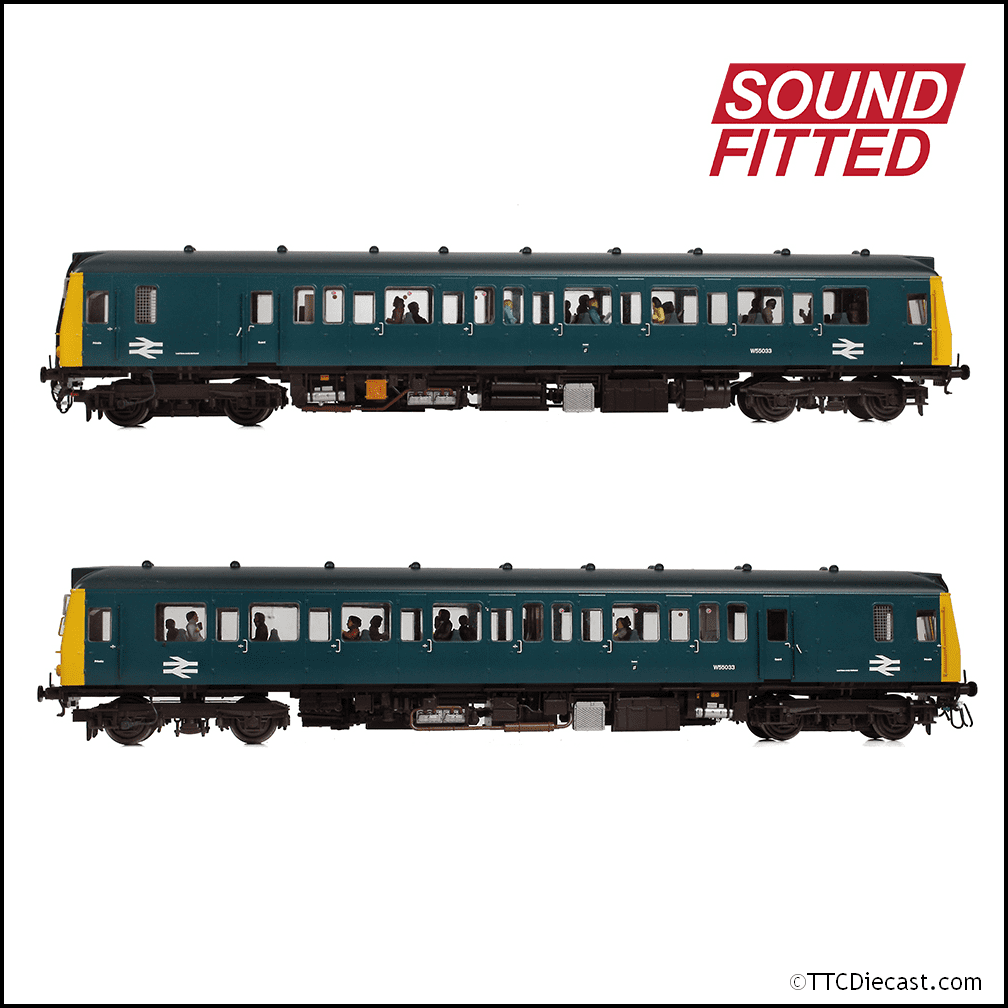 Bachmann 35-529SF Class 121 Single-Car DMU W55033 BR Blue, OO Gauge